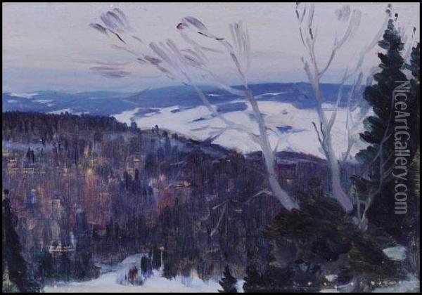 Hills Of Baie-saint-paul Oil Painting - Clarence Alphonse Gagnon