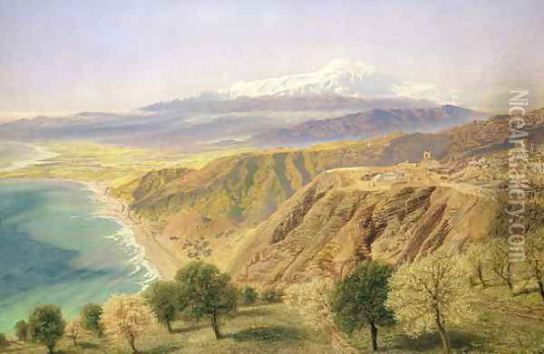 Sicily- Taormina Oil Painting - John Edward Brett