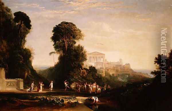The Temple of Jupiter - Prometheus Restored Oil Painting - Joseph Mallord William Turner