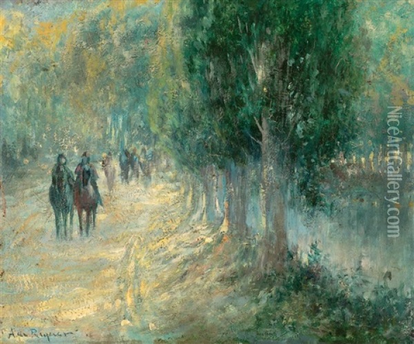 Paisaje Oil Painting - Alexandre de Riquer
