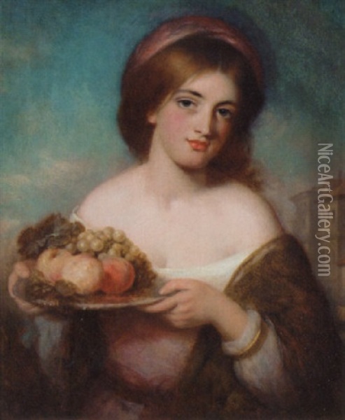 The Venetian Fruit Seller Oil Painting - Charles Baxter