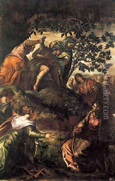 The Raising of Lazarus Oil Painting - Jacopo Tintoretto (Robusti)
