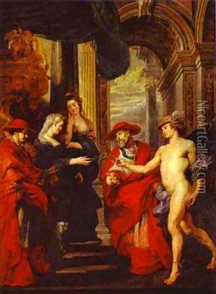 The Treaty Of Angouleme 1621-1625 Oil Painting - Peter Paul Rubens