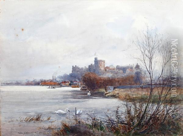 Windsor Castle Oil Painting - Walter H. Goldsmith