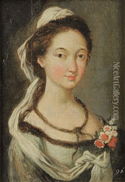 Ritratto Di Madame Cordonet Oil Painting - Jean Baptiste Greuze