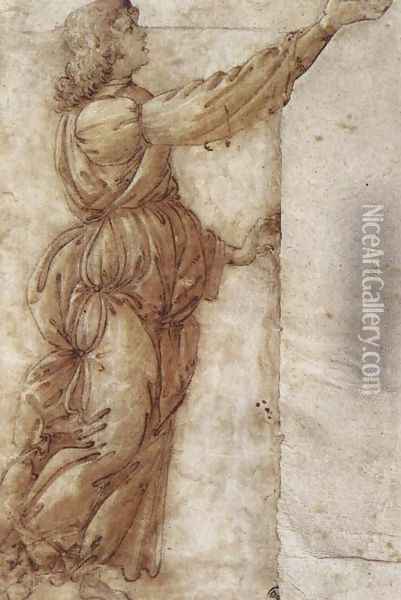 Angel 1490 Oil Painting - Sandro Botticelli
