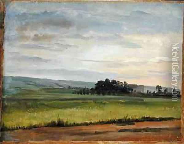 A Cornfield near Dresden Oil Painting - Christian Friedrich Gille