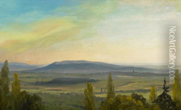 Expansive Landscape Oil Painting - Johann Wilhelm Schirmer