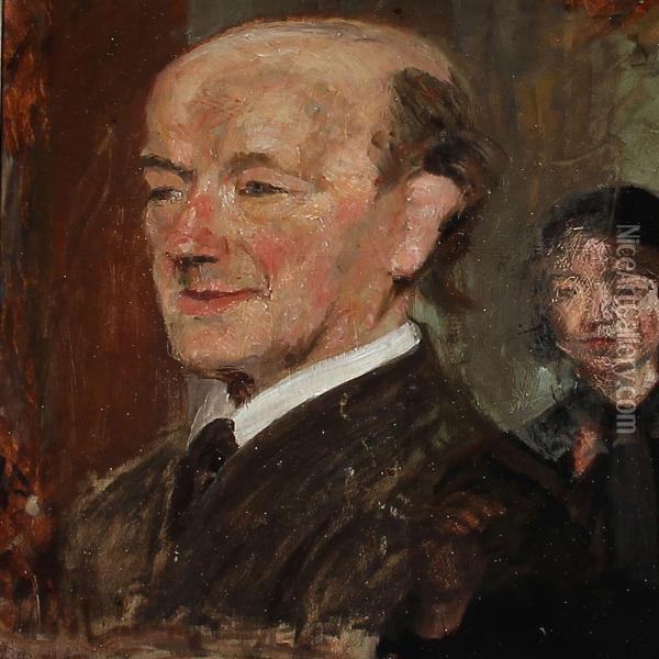 Portrait Of Professor K Oil Painting - Karl Isakson