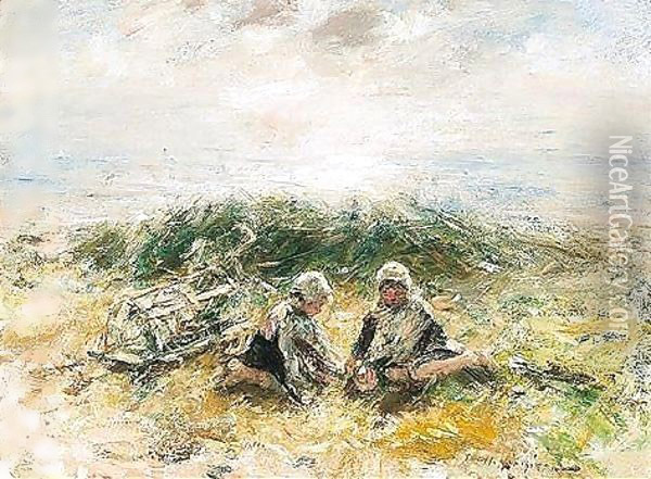 On The Banks Oil Painting - Robert Gemmell Hutchison
