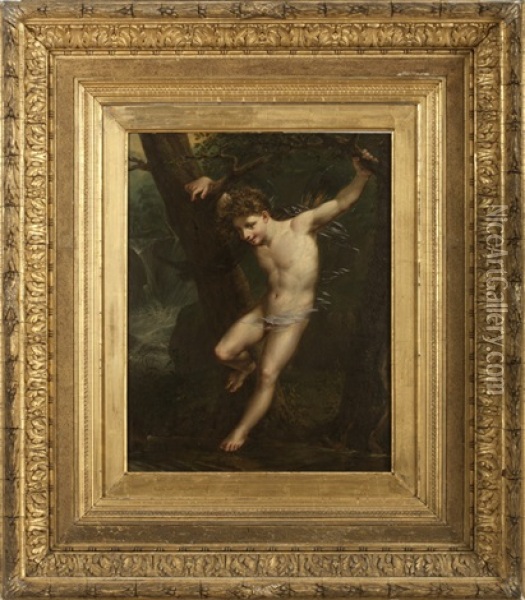 Young Zephyr Balancing Above Water Oil Painting - Pierre-Paul Prud'hon
