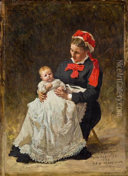 Mutter Und Kind Oil Painting - Frederick Arthur Bridgman