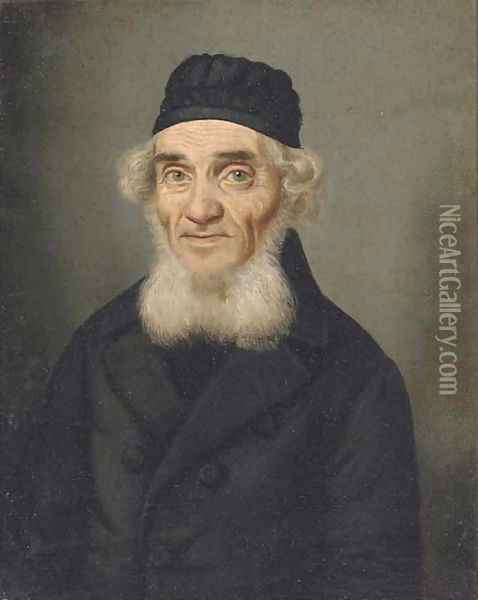 Portrait of a rabbi Oil Painting - Continental School