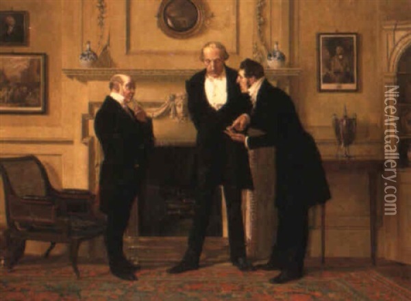 The Consultation Oil Painting - Charles Green