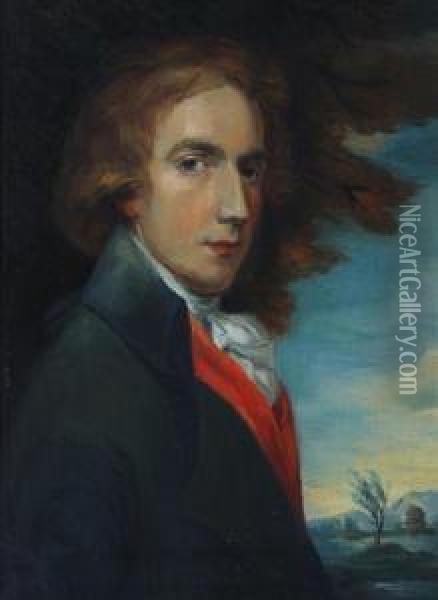 Portrait Of A Gentleman Oil Painting - William Walker