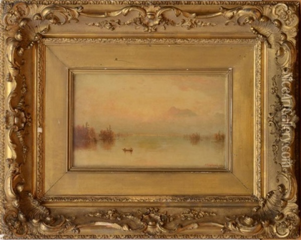 Misty Sunrise On Lake George Oil Painting - Sanford Robinson Gifford