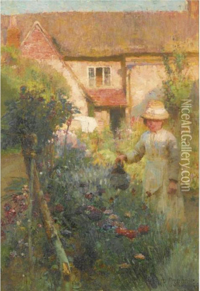 The Garden Oil Painting - Walter Frederick Osborne