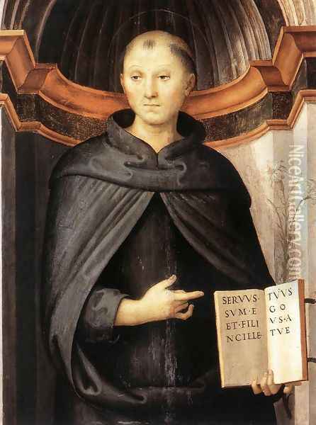 St Nicholas of Tolentino 1507 Oil Painting - Pietro Vannucci Perugino