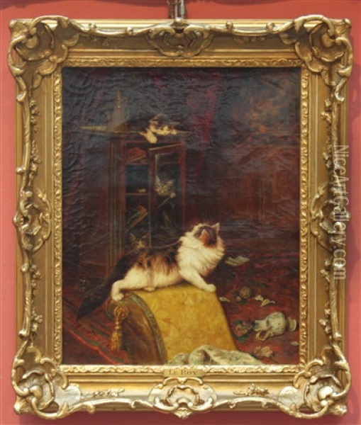 Katzenspiele Oil Painting - Jules Leroy