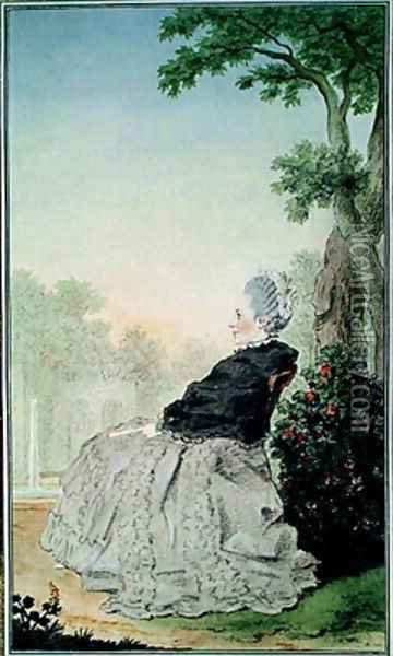 Marie-Albertine de Liedekerke, Princesse de Hornes Oil Painting - Louis Carrogis Carmontelle