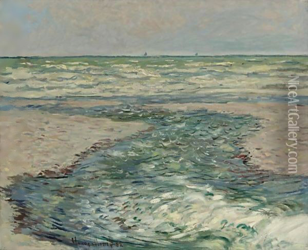 Riviere De Pourville, Maree Basse Oil Painting - Claude Oscar Monet