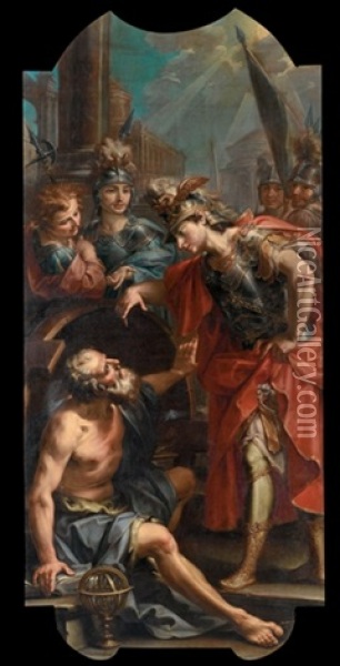 Alessandro E Diogene Oil Painting - Giuseppe Marchesi