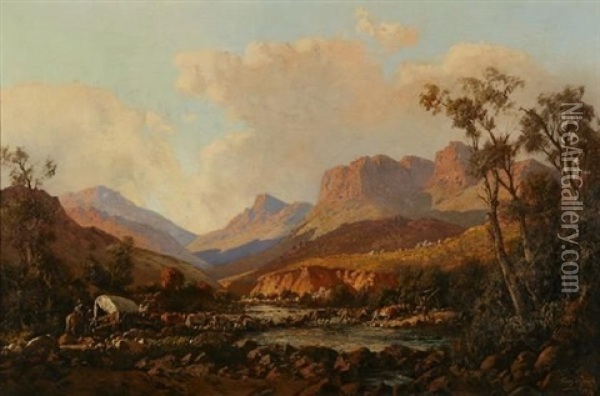 Mont Aux Sources, Natal Oil Painting - Tinus de Jongh