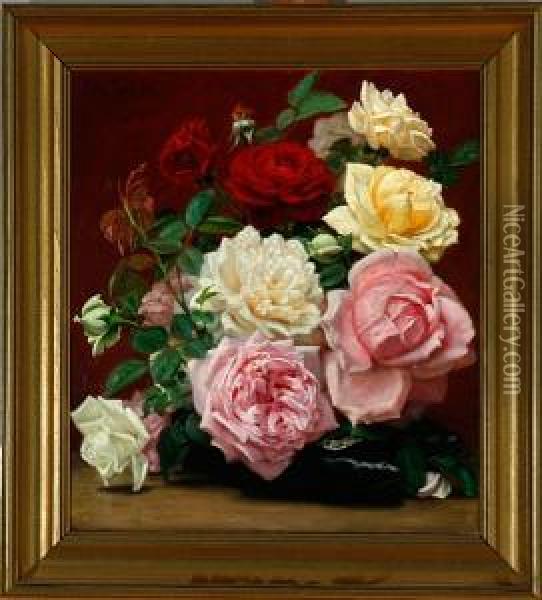 Wedding Bouquet Oil Painting - Vilhelm Pacht