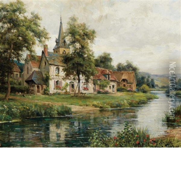 The Village Of Sainte Gertrude Oil Painting - Louis Aston Knight