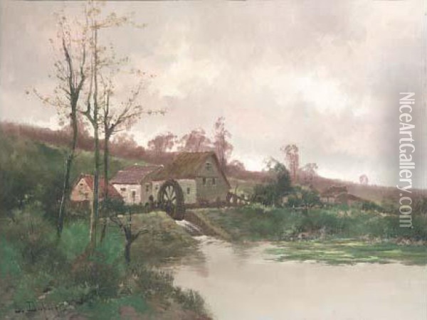 Le Moulin Oil Painting - Eugene Galien-Laloue