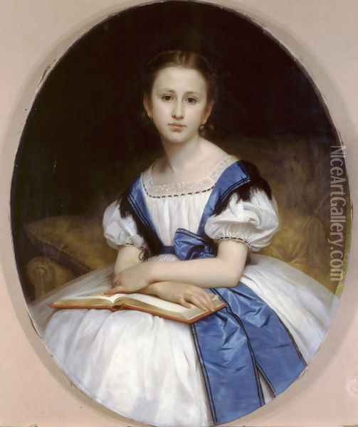 Portrait de Mlle Brissac (Portrait of Miss Brissac) Oil Painting - William-Adolphe Bouguereau