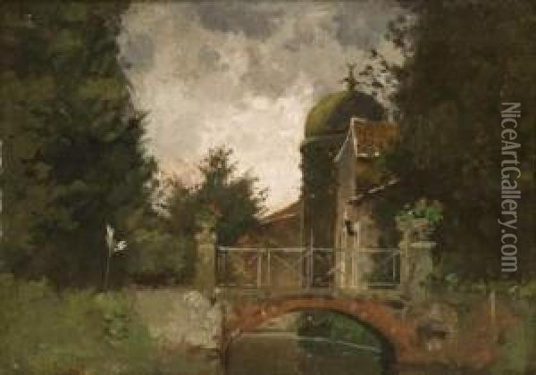 Vue Du Minaret Oil Painting - Fabius Germain Brest