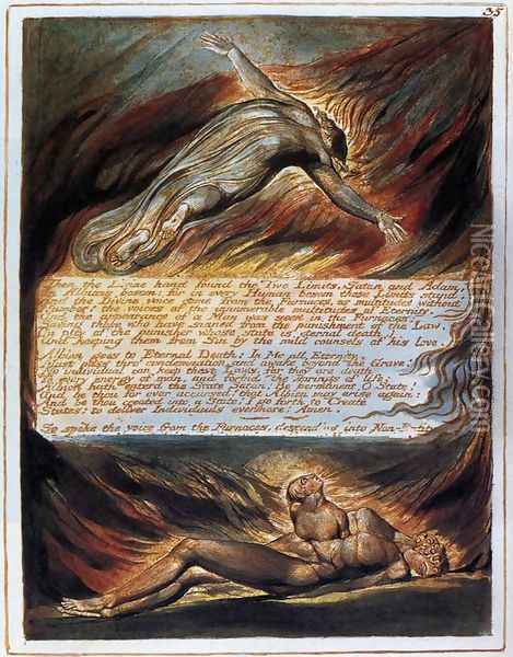 The Descent Of Christ Oil Painting - William Blake