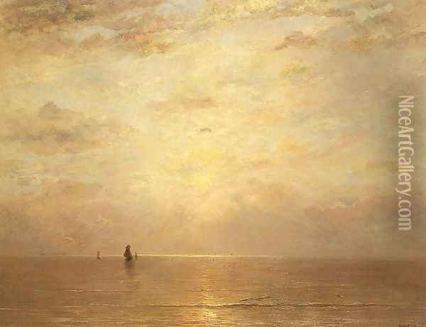 Setting Sun 1887 Oil Painting - Hendrik Willem Mesdag