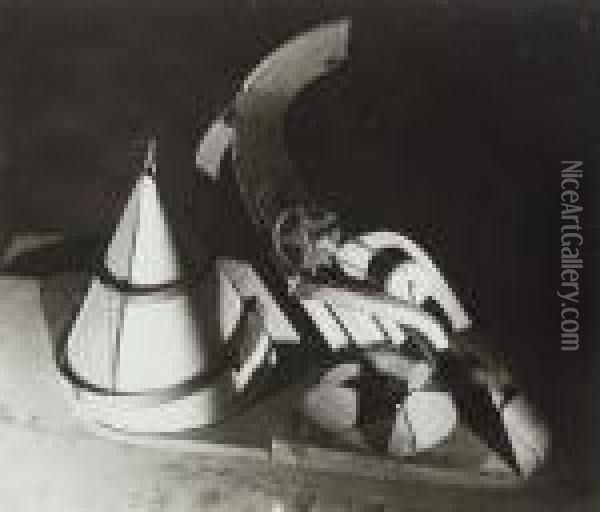 Construction, 1922-1927 Oil Painting - Eliezer Markowich Lissitzky