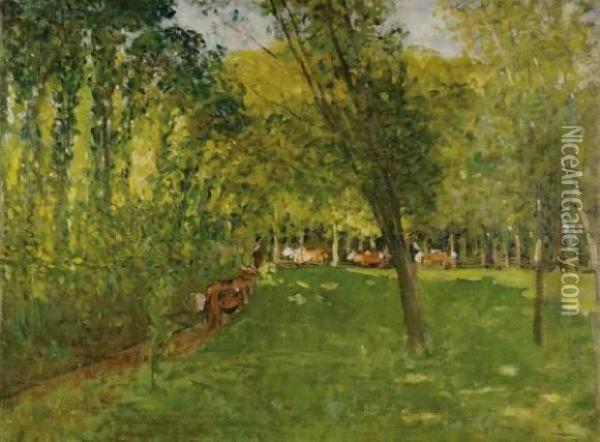 Les Vaches Au Paturage Oil Painting - Ernest Quost