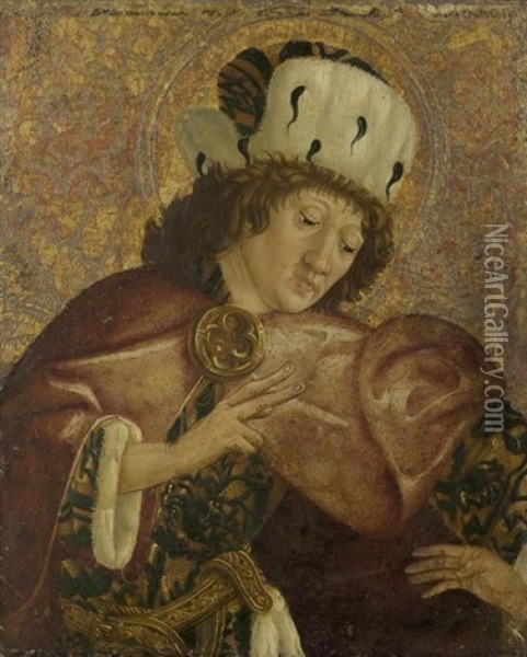 Bildnis Eines Heiligen Oil Painting - Michael Pacher
