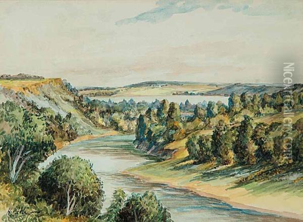 Untitled - Bow River Oil Painting - Herbert H. Harley