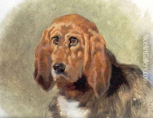 Study of a Hound Oil Painting - John Frederick Herring Snr