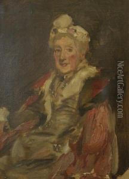 Study Of Mrs Watson Oil Painting - James Guthrie