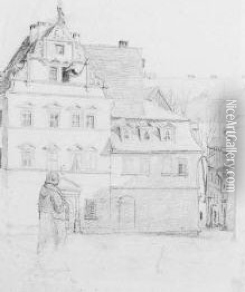 Herderplatz In Weimar Oil Painting - Max Martini