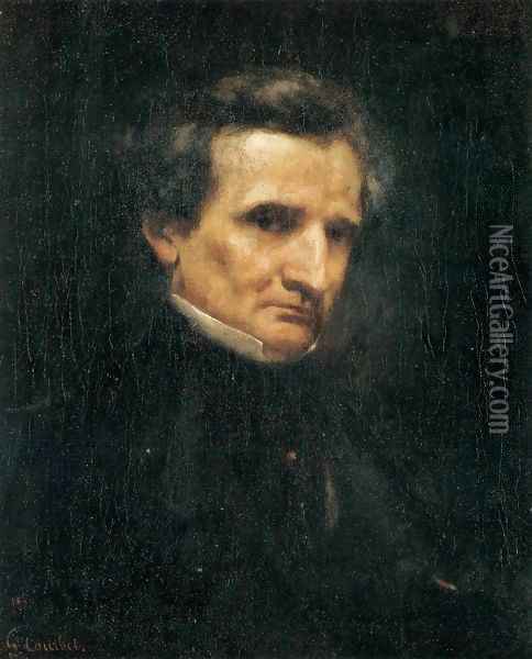Portrait of Hector Berlioz Oil Painting - Gustave Courbet