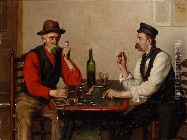 After Labour Oil Painting - Benjamin Liepman Prins