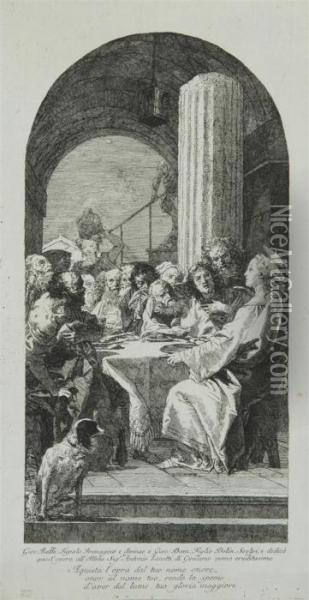 L'ultima Cena Oil Painting - Giovanni Domenico Tiepolo