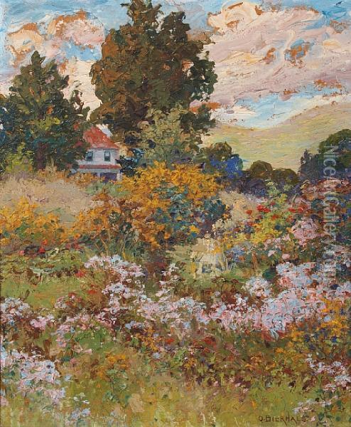 Summmer Landscape Oil Painting - Otto Bierhals