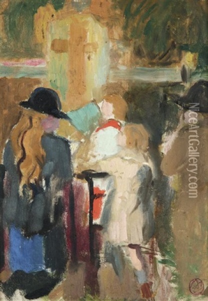 Messe Au Prieure (sketch) Oil Painting - Maurice Denis
