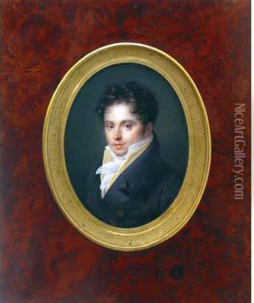 Portrait De Jeune Homme Oil Painting - Jean-Baptiste Singry