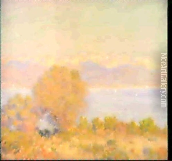 Les Alpes Vues Du Cap D'antibes Oil Painting - Claude Monet