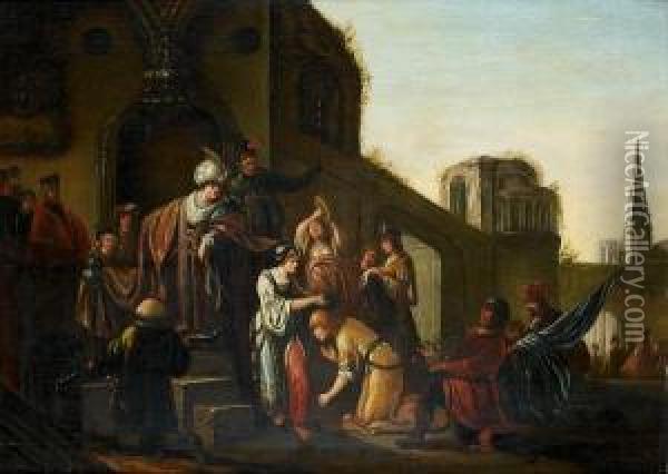 David Crowned King Of Israel (?) Oil Painting - W. Stuwman