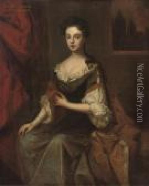 Portrait Of Elizabeth Cholmeley, Lady Dering (1657-1704) Oil Painting - Sir Peter Lely
